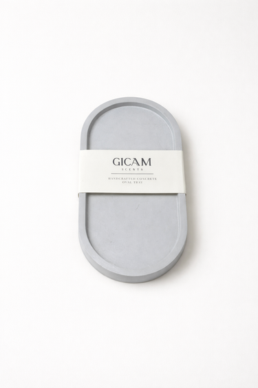 Oval tray concrete - Gicamscents